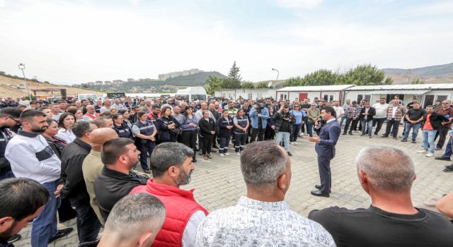 Başkan Önal, şantiyede işçilerle buluştu