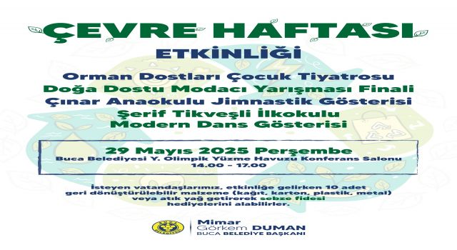 Buca’da Çevre Haftası dolu dolu geçecek