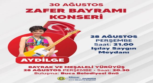 Buca Zafer Bayramı’nı Aydilge konseriyle kutlayacak