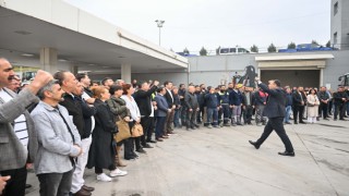 Başkan Ömer Eşki işçilerle bayramlaştı