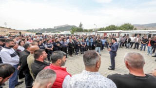 Başkan Önal, şantiyede işçilerle buluştu