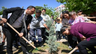 Bornova’da fidanlar toprakla buluştu, gönüller kavuştu