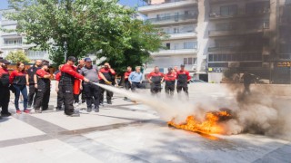 Balçova’da yangına karşı tatbikat