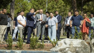 Başkan Tugay devam eden yatırımları inceledi